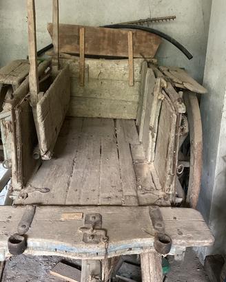 Carro agricolo anni '50completo 4 ruote originali