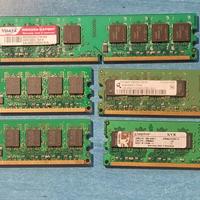 lotto di 5 memorie RAM PC