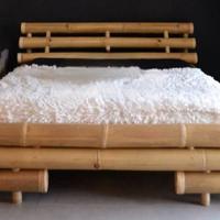 Letto matrimoniale in bamboo naturale 