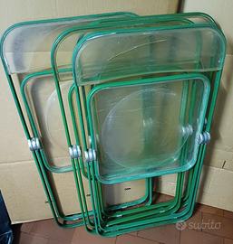 4 sedie Plia Giancarlo Piretti Anonima Castelli