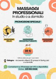 Massaggi Professionali in Studio o a Domicilio