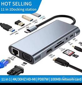 Hub USB C Mindpure 11 in 1 per Laptop e Tablet