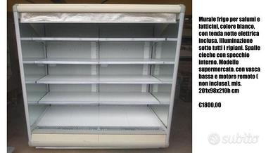 Murale frigo per salumi e latticini, colore bianco