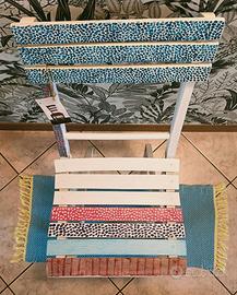 SEDIA VINTAGE IN LEGNO DIPINTA