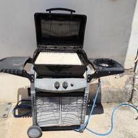 barbecue  a gas con pietre laviche 