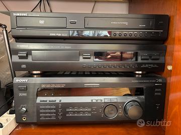 Impianto stereo-lettore CD-DVD-VHS-Amplificatore