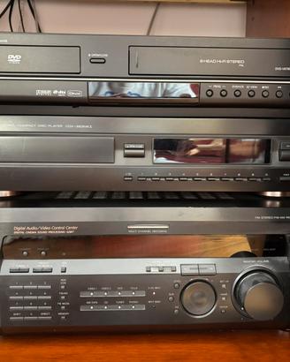 Impianto stereo-lettore CD-DVD-VHS-Amplificatore