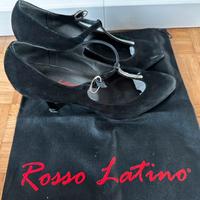 Rosso Latino scarpe da ballo