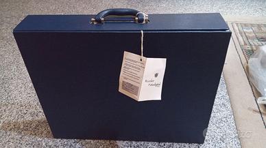 Valigia Contenitore rivestita in pelle 54x44x11cm