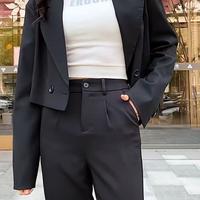 Pantaloni da donna casual a vita alta con Cerniera