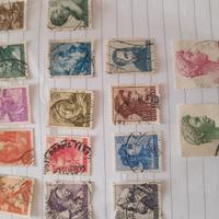 16 francobolli italiani usati serie Michelangelo 