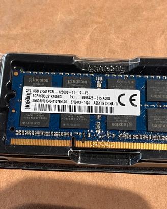 RAM DDR SoDIMM 8 GB Kingston DDR3L PC3L-12800S