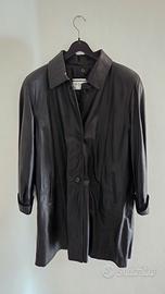 Giacca femminile lunga in vera pelle stile vintage