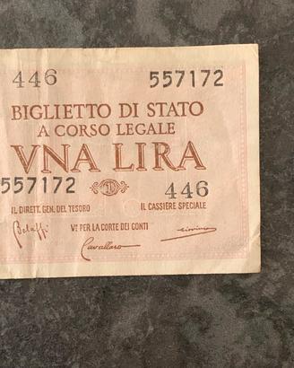 Lire: 1 moneta e 1 banconota