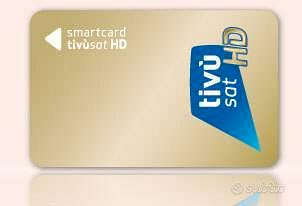TESSERA TV SAT HD DI COLORE ORO PRONTA ALL'USO