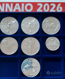 Lotto Once, monete da collezione Argento 999