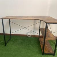 Scrivania in legno e metallo