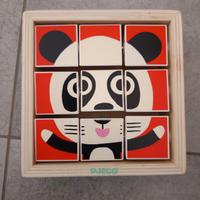 Puzzle in legno Touranimo Djeco – Cubi animali per