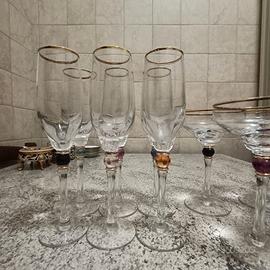 Bicchieri 12 pezzi in cristallo colorato