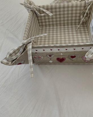Cestino portapane stile Shabby Chic nuovo