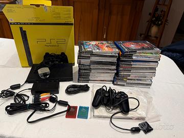 PS2 Slim-BUNDLE +EyeToy Camera e 27 Giochi