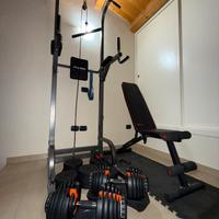 Home Gym Completa: Tower, Panca, Manubri + Dischi