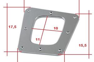 Ghiera cromata con cuffia pelle cambio Alfa 145