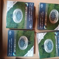 luce led solare 4 faretti  da giardino 