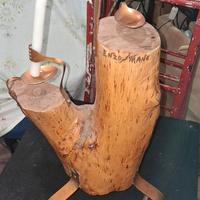 PORTA CANDELA IN TRONCO DI LEGNO