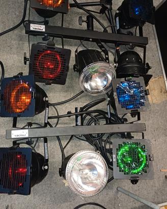 BARRE LUCI PROEL 2 X 1200W ALOGENE + STROBO