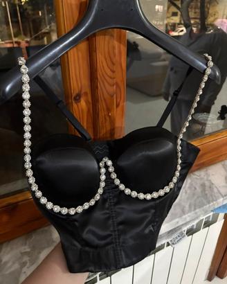 Top taglia 38 con brillantini Cest Monique
