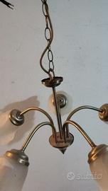 Lampadario in Ferro (color Rame) a 5 Lampade