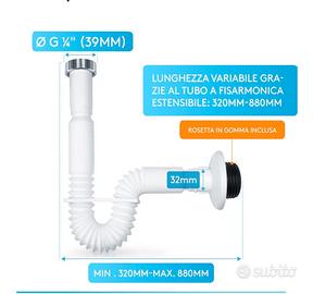tubo flessibile pe lavano