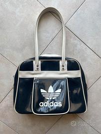 Borsa Vintage Adidas In Vinile Blu Navy