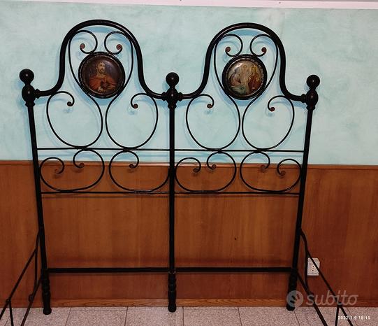 Letto ferro battuto,alla francese.Possib rete e