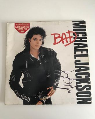 vinile Michael Jackson lp BAD 33 giri autografato