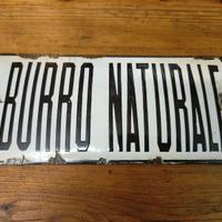 BURRO TABELLA TARGA SMALTATA BOMBATA 28x13 1920