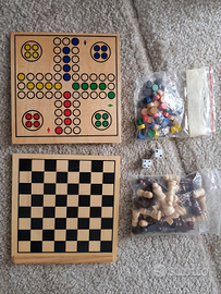 5 giochi in 1 da viaggio - in legno