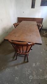 Set Tavolo Fratino in Legno Massiccio + 3 Sedie Ru