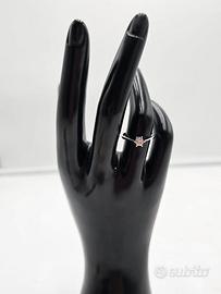 Anello Solitario in Oro Bianco e Diamante