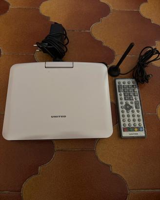 Lettore DVD United con antenna e telecomando