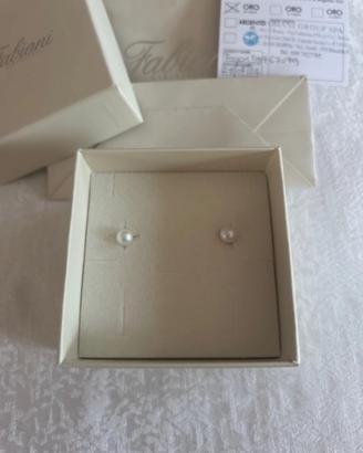Orecchini perla oro bianco Fabiani