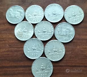 LOTTO 500 LIRE ARGENTO CARAVELLE 10 PEZZI