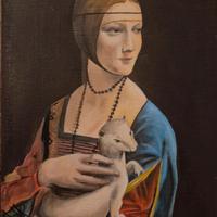 Riproduzione Dama con l'ermellino