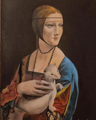 Riproduzione Dama con l'ermellino