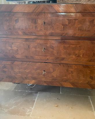 Cassettone intarsiato 1800