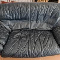 Coppia di divani in pelle