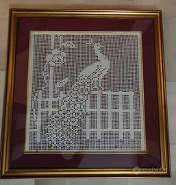 Quadro con lavoro uncinetto