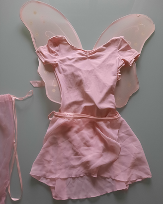 Body ballerina con gonnellino e ali