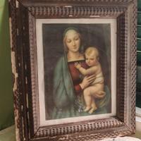 Antica riproduzione della Madonna di Raffael